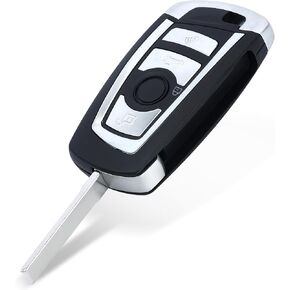 Keyecu EWS Modified Flip Remote Key 4 Button for BMW X5 Z3 Z4 2001-2005 HU92 Blade