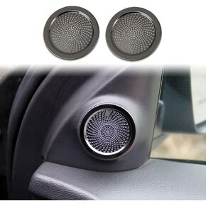 crosselec Inner Front Door small speaker cover trim for Dodge Durango 2011-2022 (Black glossy)