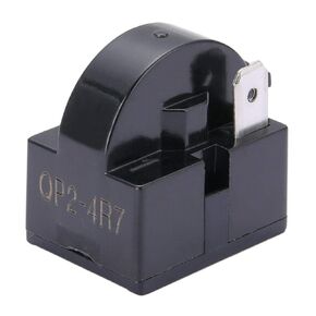 QP2-4R7 Refrigerator PTC Starter Relay 4.7Ohm 1Pin for Vissani Danby Compressor Relay QP2-4.7G(1Pack/Black)