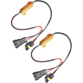 50W 6 Ohm Headlight Bulb Relay Harness Adapter Anti Flicker Error Decoder,Car Accessories HB4 9006 LED Load Resistor Kit for Fog Lights Daytime Running (3157 (4157))