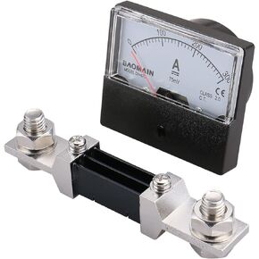 Baomain DH-670 DC 300A Analog Amp Panel Meter Current Ammeter with 75mV Shunt