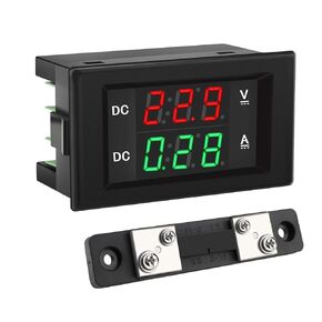 DROK AC Meter, AC 40-400V 100A Digital LCD Screen Voltage Current Power Power Factor 110V 220V Voltmeter Ammeter Multimeter Tester with Internal Shunt for Indoor Home User