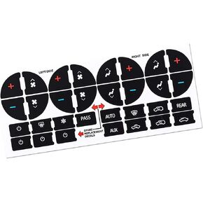 AC Dash Button Repair Kit, Replacement AC Dash Button Sticker Repair Kit, AC Dash Button Sticker Repair Kit Best for Fixing Ruined Faded A/C Control Buttons, Car SUV Truck Accessories (21 Key)