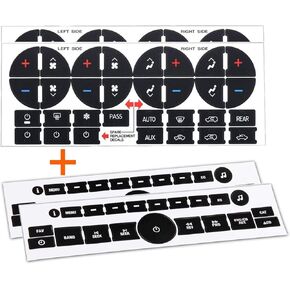 4PCS Replacement AC Control Dash Button Stickers for SUV Truck
