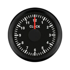 ELING 2" Auto Marine Clock Gauge Meter 12-Hour Format with Backlight 52mm Diameter