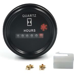HiSport 12-36V DC/AC Boat Marine Hour Meter - Quartz Hour Meter，Round Waterproof Hour Gauge Compatible with Boat Truck Engine 748 CHENNIC