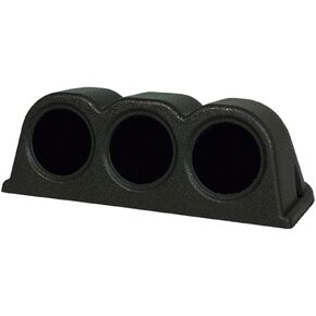 GlowShift Universal Black Triple Gauge Console Dashboard Pod - Fits Any Make/Model - ABS Plastic - Mounts (3) 2-1/16" (52mm) Gauges to Vehicle's Dash