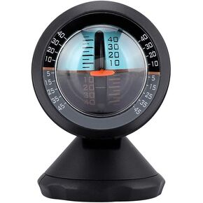 Oumefar Car Vehicle Inclinometer Rotatable 360 Degree Slope Indicator Meter Level Tilt Gauge Road Safety Instrument with Adhesive
