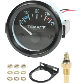 2" 52mm Water Temp Gauge,100-250℉ Water Temperature Gauge,Car Accessories Car Water Temp Gauge Meter with LED Backlight,Water Temp Thermometer Meter Kit for Car Truck Vehicle Automotive Boat