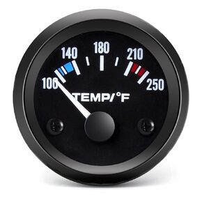 Water Temperature Gauge,100-250℉ 2" 52mm Water Temp Thermometer Meter Kit with Sensor for Marine Boat, Ship, Car, Truck, Vehicle, Automotive, DC12V