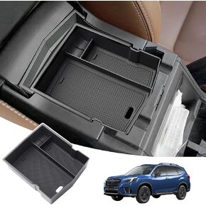 صينية تنظيم وحدة التحكم المركزية بتصميم مطور من JKCOVER متوافقة مع Subaru Forester 2024 2023 2022 2021 2020 2019 صندوق تخزين داخلي لمسند الذراع وملحقات سهلة الإزالة