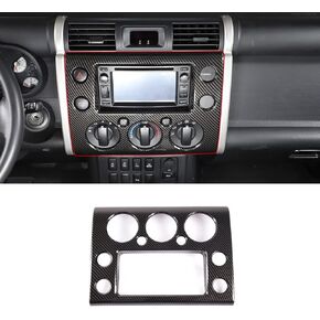 LLKUANG ABS Car Console GPS Navigation Trim Panel Cover for Toyota FJ Cruiser 2007-2021 Center Console Knob Button Control Frame Cover (ABS Carbon fiber)