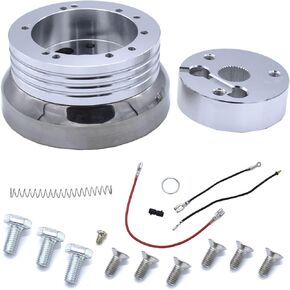 5 & 6 Hole Billet Steering Wheel Hub Adapter Compatible with Chevrolet Models GM, Chevy, Flaming River, Ididit