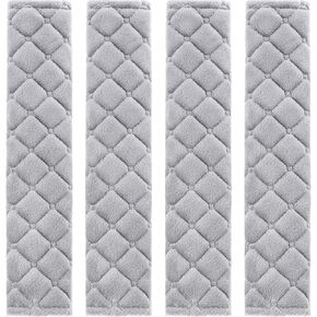 مجموعة من 4 وسادات حزام آمنة طويلة جدًا من تاتو لحماية حزام الأمان في السيارة، أغطية حزام الكتف الناعمة المريحة والآمنة، تساعد على حماية رقبتك وكتفك (أسود، 10.6 بوصة) in Kuwait