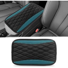 Car Center Console Cover, Universal Leather Waterproof Armrest Seat Box Cover Protector, Comfortable Car Decor Accessories Fit for Most Cars, Vehicles, SUVs -Blue
