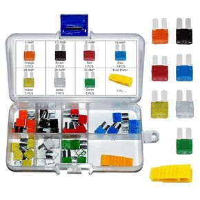 MuHize Micro2 Fuses - Upgraded 105 PCS Automotive Blade Fuses Assorted (5, 7.5, 10, 15, 20, 25 & 30 AMP) with Puller Tool, Car Boat Truck SUV RV Micro Fuses Replacement