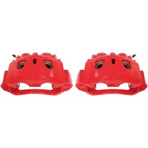 Power Stop Front S5302 Pair of High-Temp Red Powder Coated Calipers