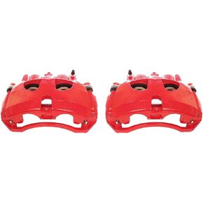 Power Stop Front S5172 Pair of High-Temp Red Powder Coated Calipers