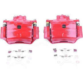Power Stop Front S5000 Pair of High-Temp Red Powder Coated Calipers