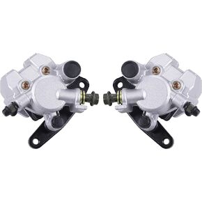 Front Right & Left Brake Caliper With Pads Compatible with YAMAHA Banshee 350 Grizzly 350 400 450 Big Bear 250 350 450 Blaster 200 Bruin 250 350 Raptor 350 660 Warrior 350 Bear Tracker 250