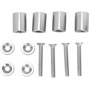 Hood Spacer Riser Kit, Ventilation Hood Spacer Riser Kit for Aluminum Alloy Engine Bonnet Suitable for 6mm Engine(Black)
