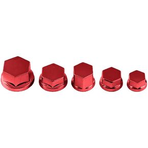 Senyar 30PCS Motorcycle Motorbike Screw Nut Bolt Caps Cover Decoration Protection(Red) in Saudi Arabia