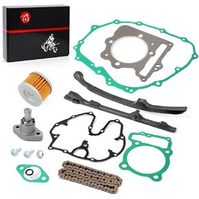 Cam Timing Chain & Guides & Tensioner & Gasket 1996-2014 for HONDA 400EX 400X TRX400EX TRX400X XR400 R 14620-KCY-670 14511-KCY-670