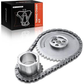 A-Premium Engine Timing Chain Kit [OHV, 8Cyl 4.8 5.3 5.7 6.0L ] Compatible with Chevy, GMC, Pontiac, Isuzu, Saab, Hummer, Cadillac, Buick - Express, Silverado, Corvette, Envoy, Sierra, H2, 9-7x & More