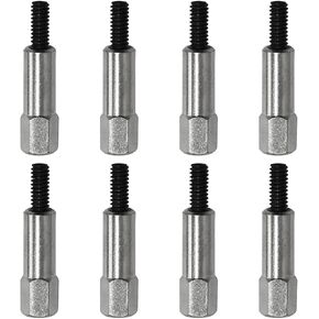 YALOK Chrome Valve Cover Bolt Kit, 8 Pcs Stainless Steel Covers Bolt Set, Small Block Car Stud Nut, Replacement for 283 305 327 350 383, Engine SBC Stud Kit, Automotive Replacing Parts