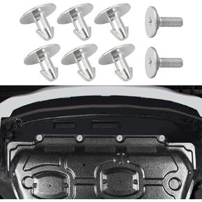 8Pcs Engine Shield Cover Bolt Kit, 6Pcs Engine Access Cover Pins 90674-TY2-A01 and 2PCS Lower Engine Cover Bolt 90105-TBA-A00 Compatible with Honda Civic CRV Accord