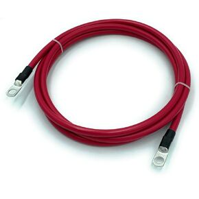 6 Gauge Marine Grade Battery Cables, USCG and ABYC Approved, 1-15ft Lengths, Heavy Duty Tinned Lugs, Fully Assembled and Made in The USA (Black,4ft,3/8 Lugs)