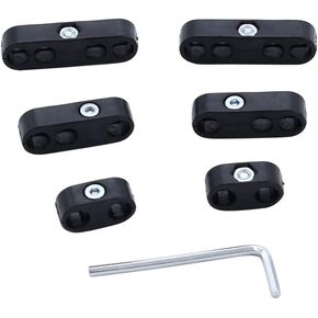 6 pcs 7mm 8mm Spark Plug Wire Separators Dividers Looms Black Fits for Mopar Ford Chevy Mustang