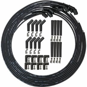 Moroso 73748 Universal Ultra 8.0 mm Black Spark Plug Wires, Fits GM LS Coils, Includes 90, 135 and Straight Plug Ends