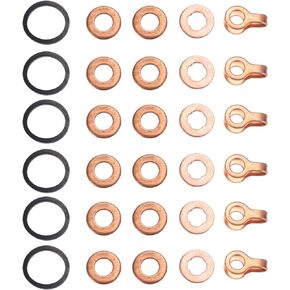 Fuel Injector/O-Ring Kit for Dodge 5.9L 12 Valve 4bt 6bt 5.9L Diesel Engines 1991.5-1998.5 / Fuel Injector Seal Ring Kit Durable/Rubber / 1 Set/Black