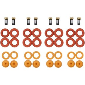 MOTOKU Fuel Injector Seal Kit for Ford Mercury for Lincoln V8 5.4L 4.6L Include O Rings Basket Filter Spacer Pintle Cap