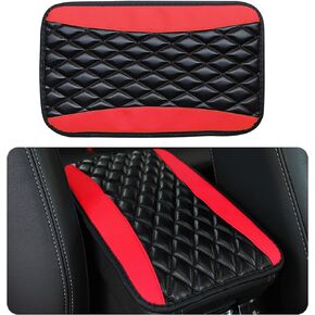 Pincuttee Pu Leather Console Armrest Cover 1PC, Car Center Console Pad Cover,Universal Armrest Box Mat,Waterproof Armrest Cover Center Console Pad(12.6"x7.5", Beige)