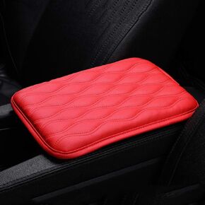 QINU غطاء وحدة التحكم المركزية للسيارات وسادات مسند الذراع، جلد البولي يوريثان، صندوق وحدة التحكم المركزية للسيارة العالمي، وسادات مسند الذراع (رمادي) in Kuwait