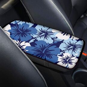 Colorful Dog Paw Print Auto Center Console Pad,Car Armrest Seat Box Cover Protector Universal Fit for Most Cars