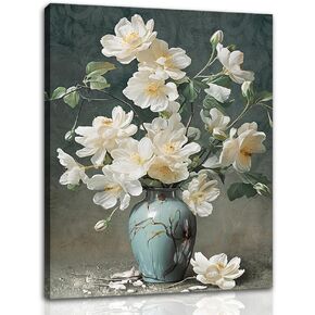Sunflower Wall Art Canvas Print Vintage Flower Picture Farmhouse Wall Decor Poster Decoration Bedroom Bathroom12x15