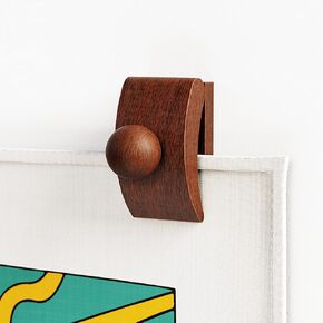 Tapestry Hangers, 4 Small Quilt Hangers for Wall Hangings, Blanket Hanger Clamps, Carpet Rug Display, Wooden Wall Clips for Hanging (Brown) in Kuwait