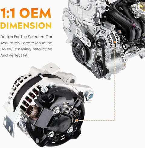 New Alternator for Toyota Camry L4 2.4L 2007-2009, Corolla 2009-2010, Matrix 2009-2013, Pontiac Vibe 2009, Scion xB 2008-2015, 11195, 88975511, 27060-0H110, 27060-0H111, VND0396 in Saudi Arabia