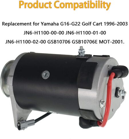 WFLNHB Starter Generator Replacement for Yamaha G16-G22 Golf Cart 1996-2003 JN6-H1100-00-00 JN6-H1100-01-00 JN6-H1100-02-00 GSB10706 GSB10706E MOT-2001 in Saudi Arabia