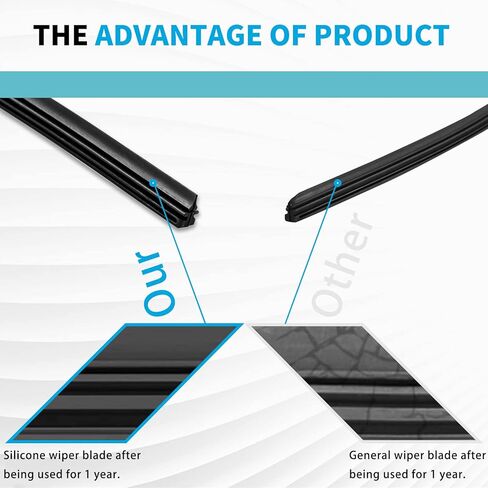 إعادة تعبئة شفرة ممسحة الزجاج الأمامي من ZOFFI مقاس 28 بوصة، عبوة من 4 قطع، حجم قابل للتعديل لإعادة تعبئة المطاط للممسحة in Kuwait