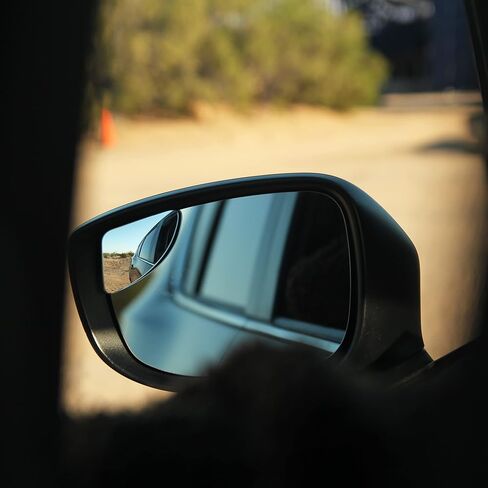 "Rhombus 4000" Car Blind Spot Mirror by Safe View Company - Change Lanes w Confidence, Frameless HD Convex Glass, Seamlessly Contours to Rear View Side Mirrors, Peel & Stick (2Pack) in Saudi Arabia