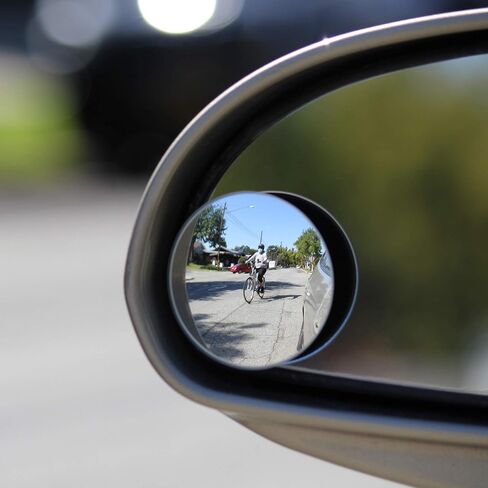 "Rhombus 4000" Car Blind Spot Mirror by Safe View Company - Change Lanes w Confidence, Frameless HD Convex Glass, Seamlessly Contours to Rear View Side Mirrors, Peel & Stick (2Pack) in Saudi Arabia