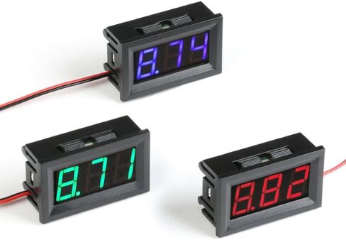 5pcs 0.56" Digital Voltmeter Ammeter DC 4.5-30V Voltage Current Meter Tester 0.56 Inch 3 Bits Red Dual LED Display with Connect Wire for DIY in Saudi Arabia