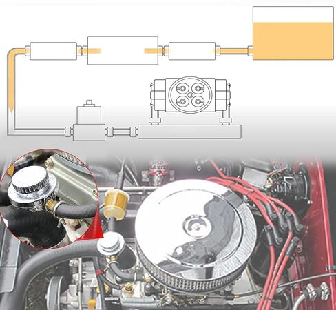 Manual Adjustable 1-5 PSI Fuel Pressure Regulator Carburetor Carb Fuel Pump Kit with 0-15 PSI Pressure Gauge and Fuel Block in Kuwait