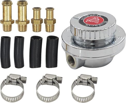 Manual Adjustable 1-5 PSI Fuel Pressure Regulator Carburetor Carb Fuel Pump Kit with 0-15 PSI Pressure Gauge and Fuel Block in Kuwait