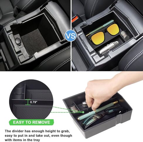صينية تنظيم وحدة التحكم المركزية بتصميم مطور من JKCOVER متوافقة مع Subaru Forester 2024 2023 2022 2021 2020 2019 صندوق تخزين داخلي لمسند الذراع وملحقات سهلة الإزالة in Saudi Arabia