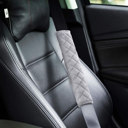 مجموعة من 4 وسادات حزام آمنة طويلة جدًا من تاتو لحماية حزام الأمان في السيارة، أغطية حزام الكتف الناعمة المريحة والآمنة، تساعد على حماية رقبتك وكتفك (أسود، 10.6 بوصة) in Kuwait